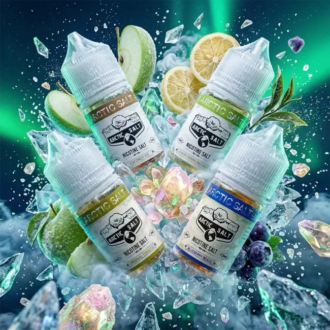北極鹽煙油 ARCTIC SALT 商品圖 北極鹽煙油 ARCTIC SALT 商品圖,呈現礦物茶香、甜點與果冰調性