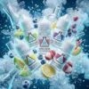 冰凍實驗室煙油 ICE LAB 商品圖 冰凍實驗室煙油 ICE LAB 商品圖,呈現藍莓、檸檬、荔枝、蜜瓜與葡萄冰感調性